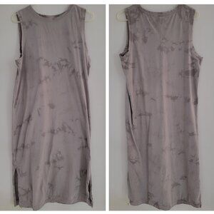 Old Navy Gray Tie-Dye Midi Dress Large